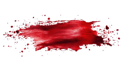 red blood splatter on white background