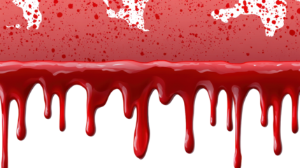 red dripping paint seamless border