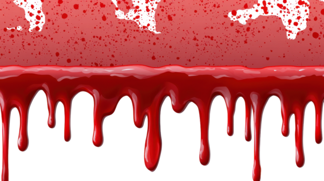 red dripping paint seamless border