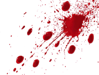 blood splatter on white background