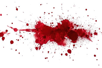 red blood splatter on white background