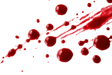 blood spatter on white background