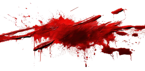 red blood splatter on white background