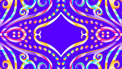 gradient flower and leaf art pattern of indonesian culture traditional tenun batik ethnic dayak ornament for wallpaper ads background