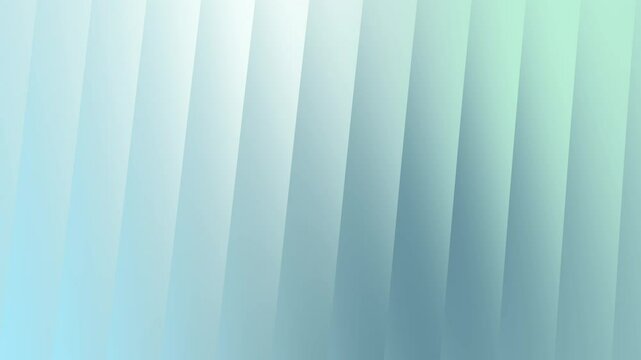 Abstract gradient background with parallel diagonal light stripes in soft blue and green