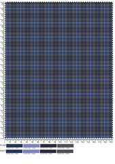 Plaid fabric pattern, blue, brown, cream, seamless for textiles, and for designing clothes, skirts or decorative fabrics. Vector illustration.