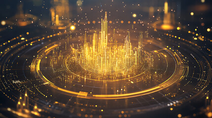 Gold or gold color for use in designs or illustrations in advertising or wallpaper.