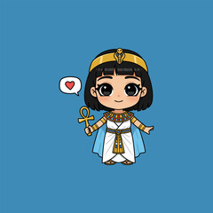Adorable Egyptian Princess Chibi Anime Art