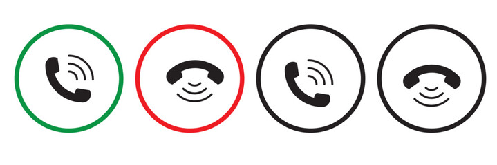 Phone call icon accept and decline