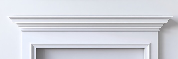 Elegant white cabinet on a white background emphasizing smooth finish and clean design