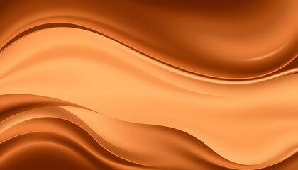Fototapeta premium Smooth flowing liquid copper, undulating waves of molten metal, glossy bronze surface, abstract fluid texture, silky caramel ripples, warm metallic sheen, dynamic curves, seamless golden bronze backgr