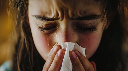 Child with Cold: Runny Nose and Tears