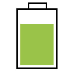 green almost full battery icon