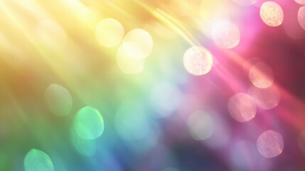 Obraz premium Soft, prismatic rainbow effect with subtle lens flare and light diffusion