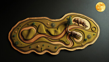 golden dragon on a wall