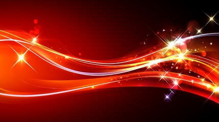 Red Festive Abstract Light Wave Background Design
