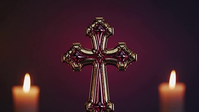 candles in the church, Orthodox Good Friday, Easter