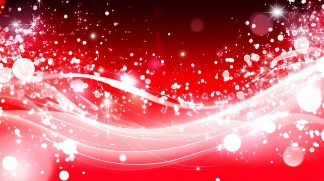 Red Festive Sparkles Swirling Abstract Design
