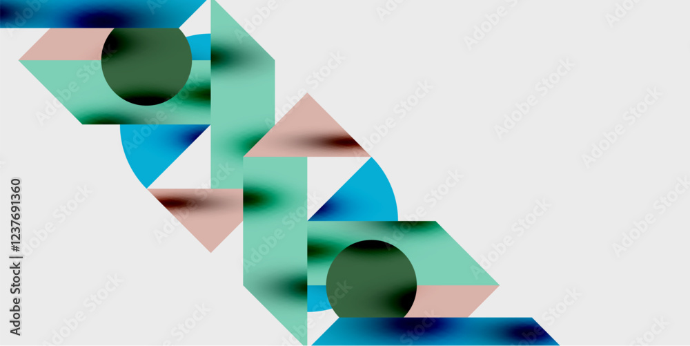 Wall mural vibrant abstract background circles with smooth gradients, creating a dynamic and modern design. ide