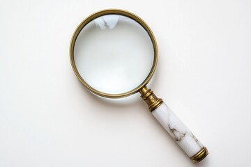 Elegant Magnifying Glass with Marble Handle