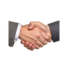 Strong Handshake Between Two Businessmen - Symbol of Agreement and Partnership
