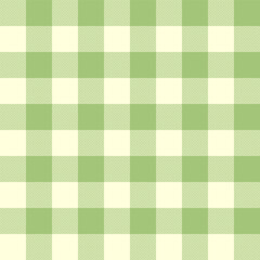 Fototapeta premium A tartan plaid seamless pattern with teal, cream, and light green colors. The design features intersecting lines and squares, a symmetrical grid commonly used in textiles and fashion.