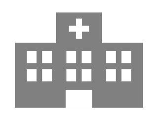 Obraz premium 病院のシルエットアイコン