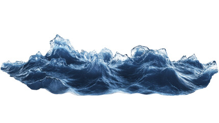 Obraz premium Realistic ocean waves flowing on transparent background