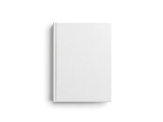 Blank hardcover book mockup isolated on white background