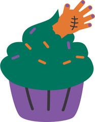 halloween zombie cupcake