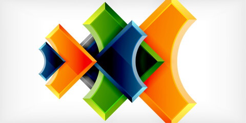 Geometric design abstract background - circles and triangles