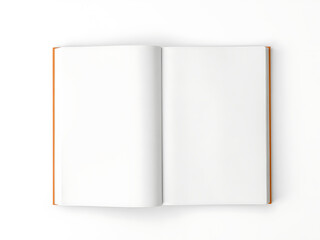 Blank sheet book mockup isolated on white background