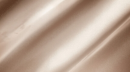 Fototapeta premium Elegant beige satin texture with soft light and shadow gradient, creating a luxurious and refined wallpaper design suitable for interior decoration. Close-up view highlighting the smooth fabric, perfe