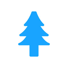 pines flat icon color illustration