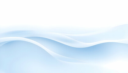 Obraz premium Abstract blue waves, fluid dynamic shapes, smooth gradient background, aquatic theme, digital art, minimalist design, flowing lines, underwater atmosphere, soft lighting, ethereal texture, computer ge