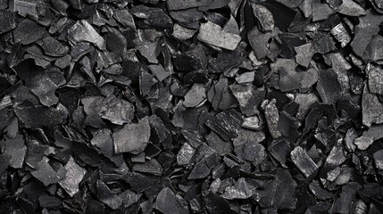 A close-up of PET plastic flakes produced from recycled bottles