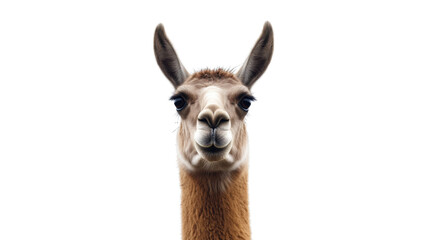 Obraz premium Llama with transparent background staring forward