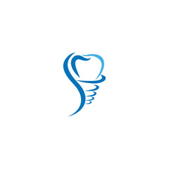 Dental Implant Drawn Logo vector