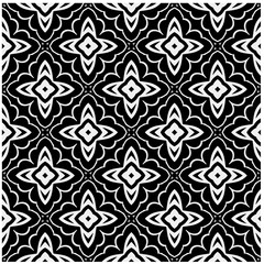 Seamless pattern with repeating abstract shapes.Black and white texture.Design element for prints, decoration, cover, textile,wallpaper, background, wrapping paper, clothing, fabric, package, cards.