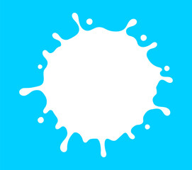 Obraz premium milk splash crown shape, milk simple shape, milk waves, milk splashes for advertising dairy products