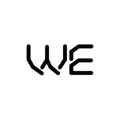 WE monogram logo design letter text name symbol monochrome logotype alphabet character simple logo