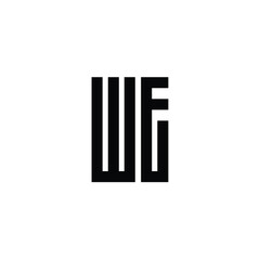 WE monogram logo design letter text name symbol monochrome logotype alphabet character simple logo
