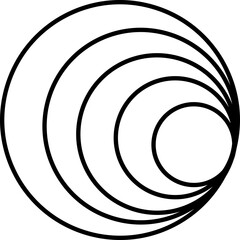 Concentric ripple circles icon . Seismic Earthquake alert radar. Radial signal, sonar wave, soundwave rings. touch effect or pulse, Vector graphic design elements isolated on transparent background,