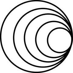 Concentric ripple circles icon . Seismic Earthquake alert radar. Radial signal, sonar wave, soundwave rings. touch effect or pulse, Vector graphic design elements isolated on transparent background,