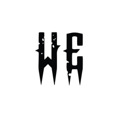 WE monogram logo design letter text name symbol monochrome logotype alphabet character simple logo