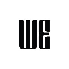 WE monogram logo design letter text name symbol monochrome logotype alphabet character simple logo