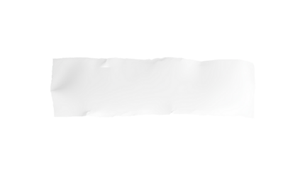 Photo of torn white paper isolated on transparent background