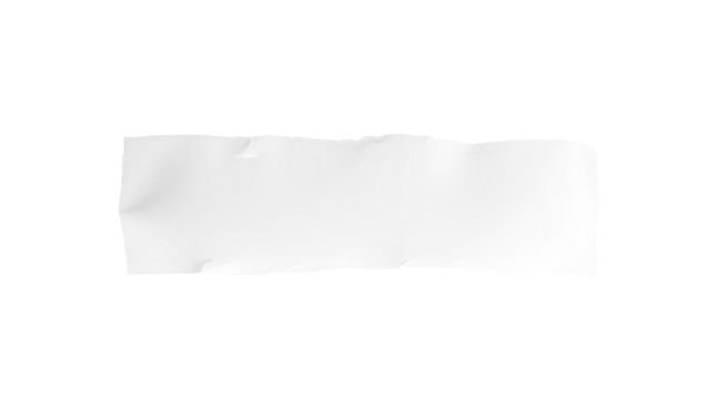 Photo of torn white paper isolated on transparent background