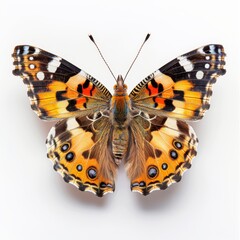 Fototapeta premium Vibrant Butterfly with Detailed Wings and Intricate Patterns