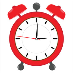  alarm clock is  isolated on a white background